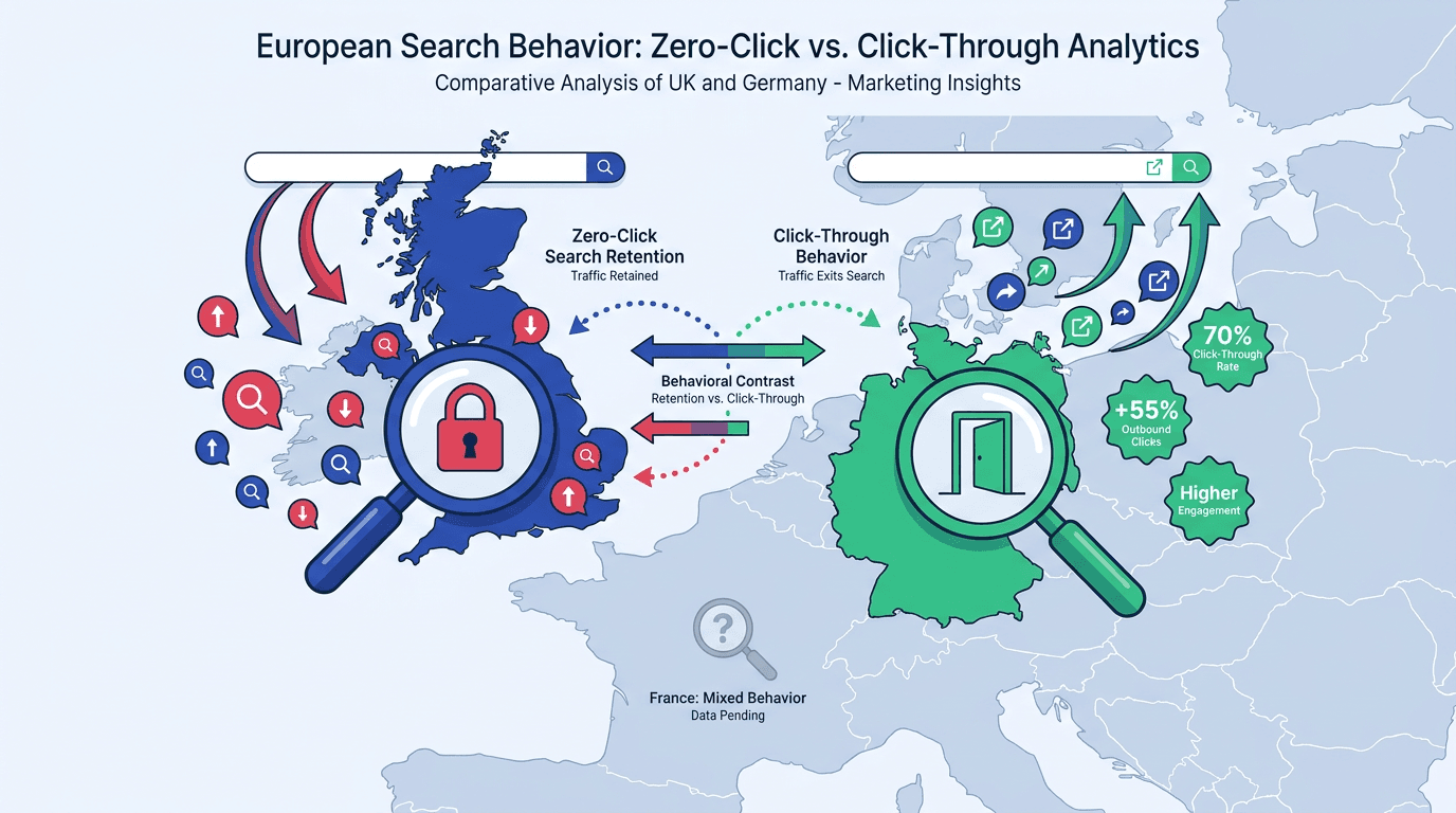 The Zero-Click Map of Europe: What the UK–Germany Gap Tells Marketers