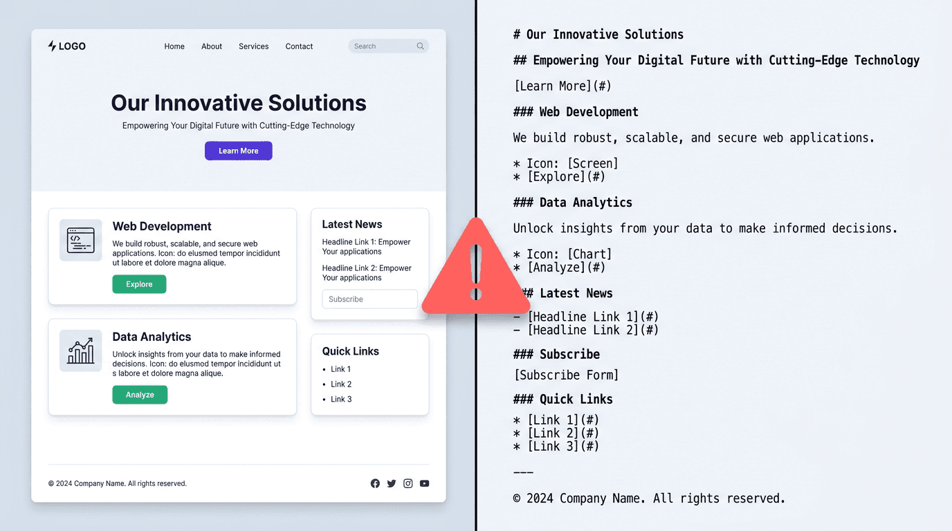 Markdown for AI Search: Why Google Says Parallel AI Pages Are Bad UX and Bad SEO