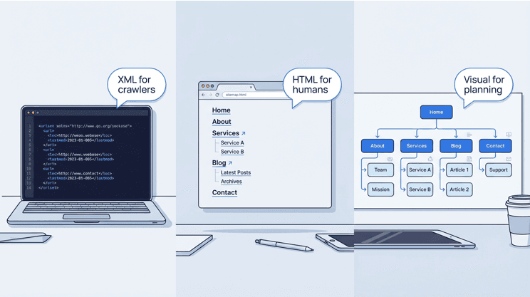 7 Sitemap Examples: XML, HTML, and Visual Sitemaps