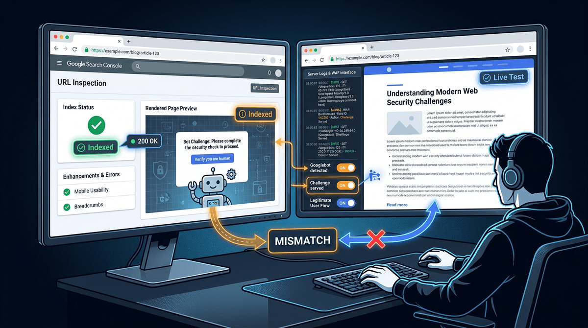'Are You a Robot?' Pages and Indexing: How Bot Checks Can Drop Your Content From Google