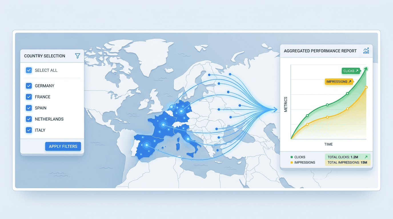 Google Search Console Multi-Country Filter: Group Markets Into One Report