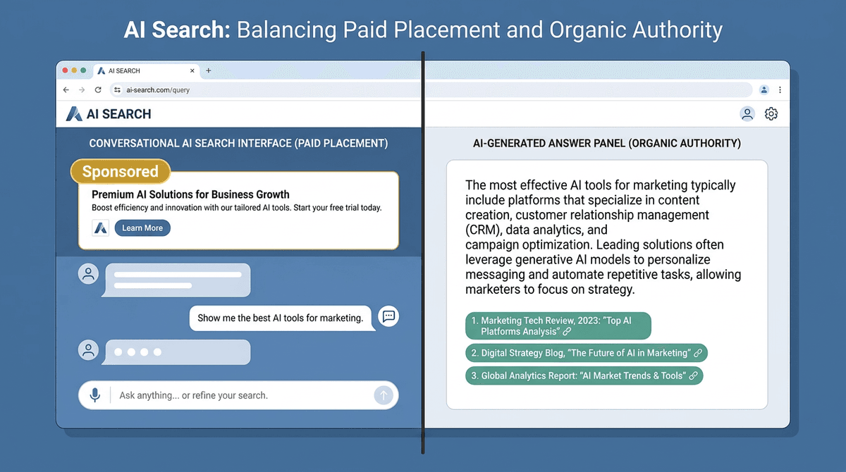 AI Mode Ads: Nearly 30% of Commercial Queries, and Why Paying Does Not Buy a Citation