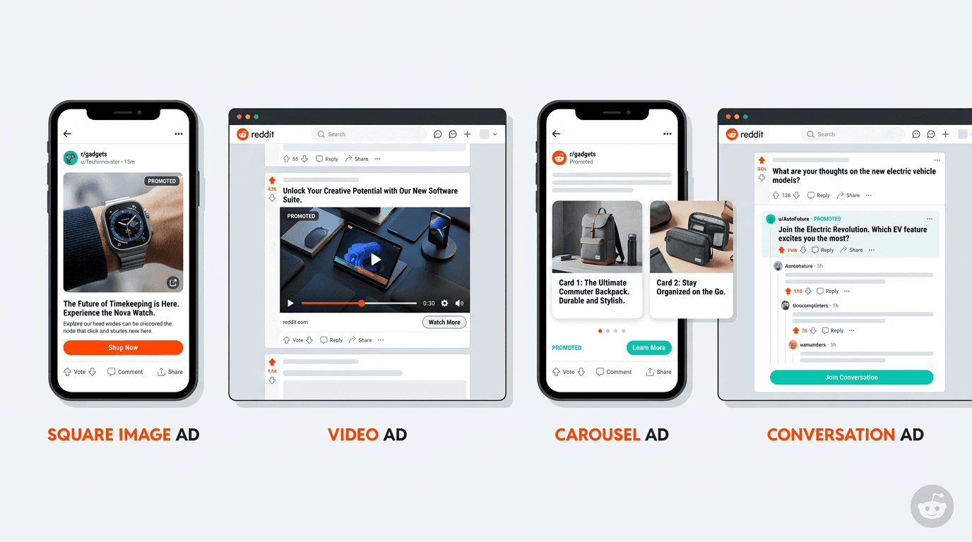 Reddit Ad Specs 2026: Image, Video, Carousel & Conversation Ad Sizes
