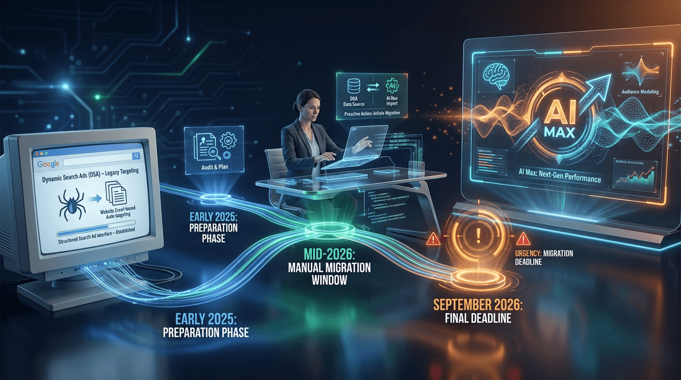 Goodbye Dynamic Search Ads, Hello AI Max: What You Must Do Before September 2026