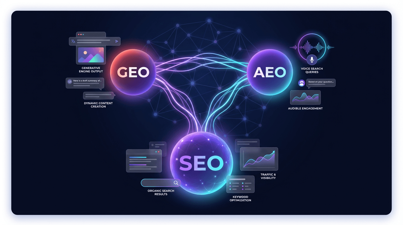 What Are GEO, AEO, and SEO? A 2026 Marketer's Guide to AI-Powered Search